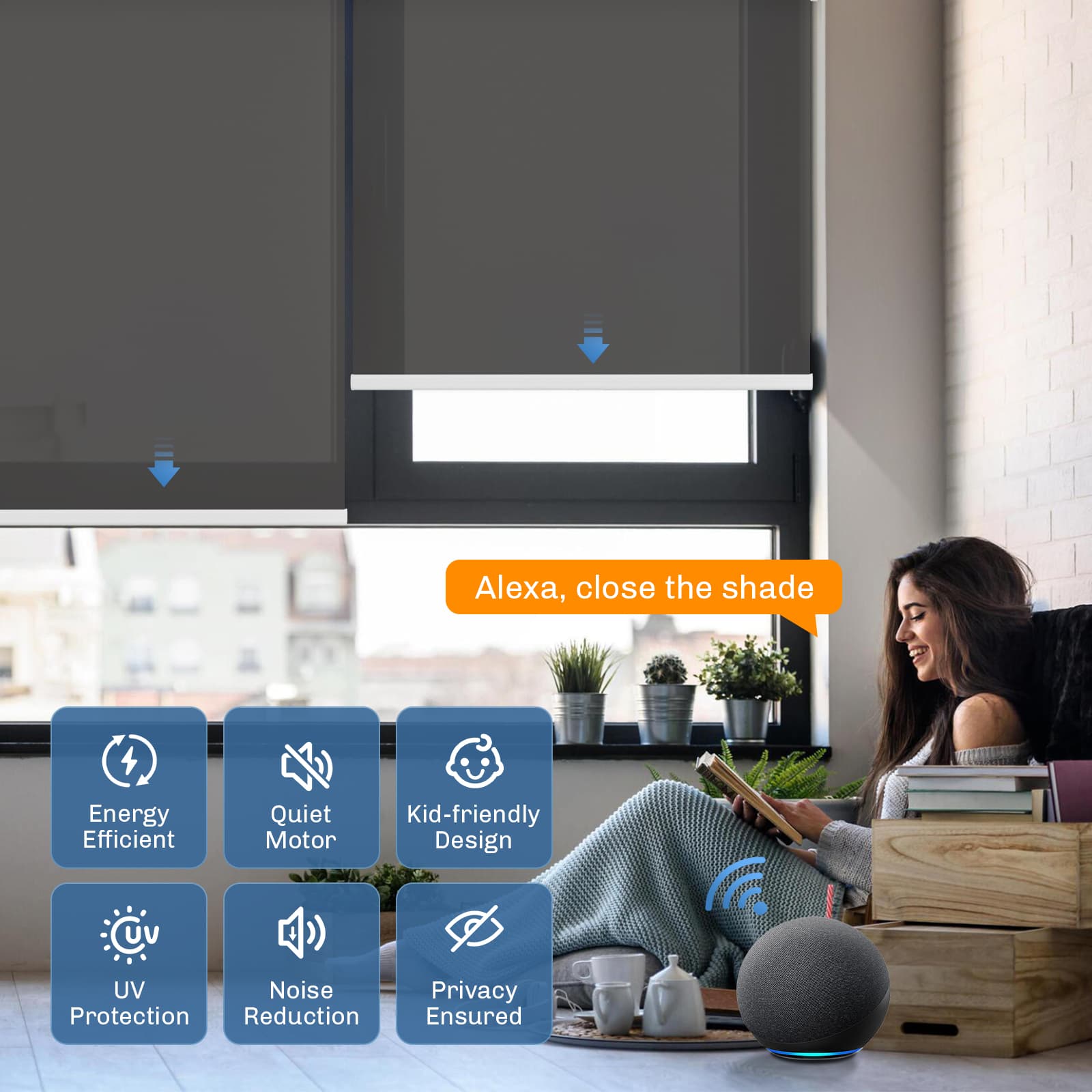 M330 Elektrisch| Bohrenfrei | Lichtdurchlässige | Akku | Rollo | Nach Maß