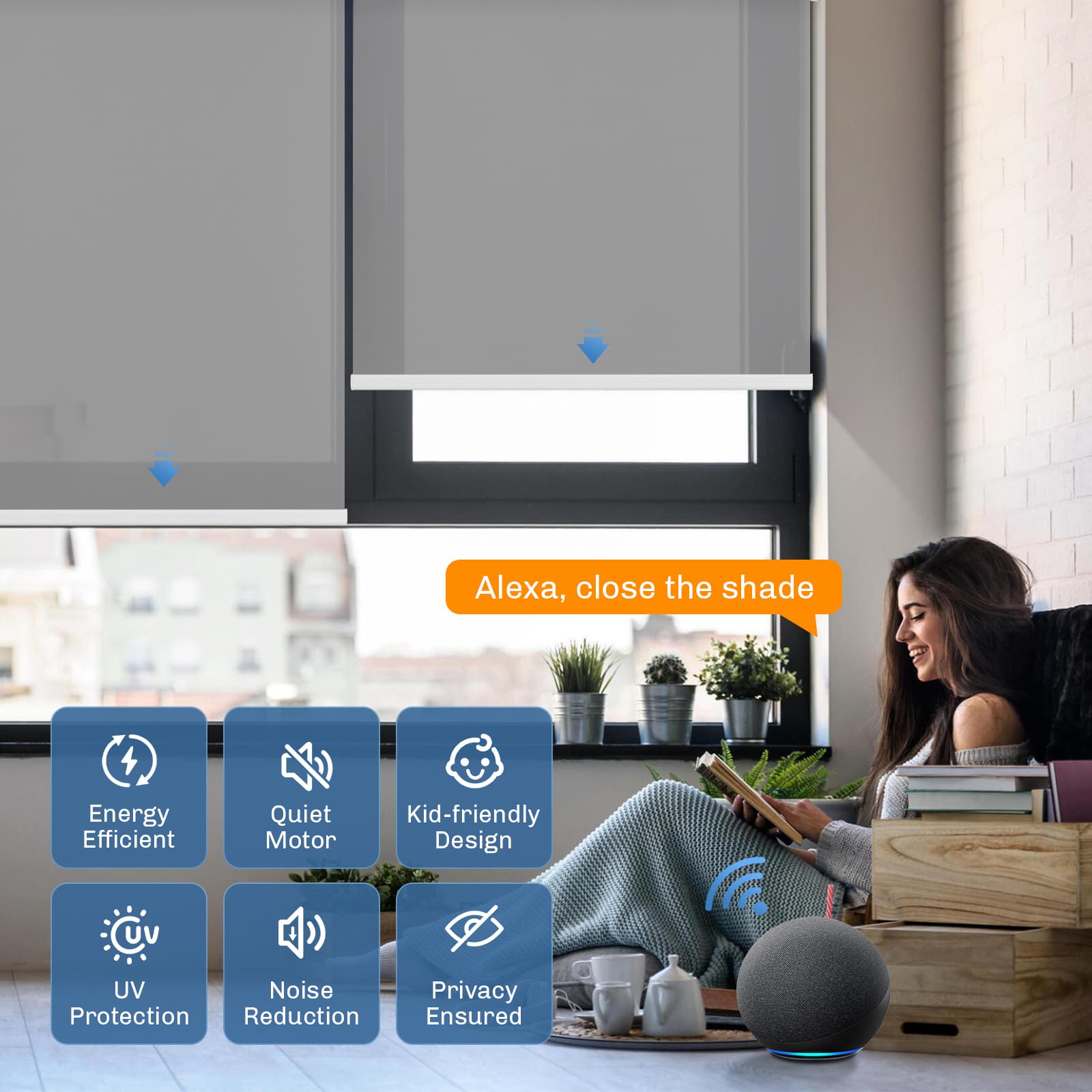 M330 Elektrisch| Bohrenfrei | Lichtdurchlässige | Akku | Rollo | Nach Maß