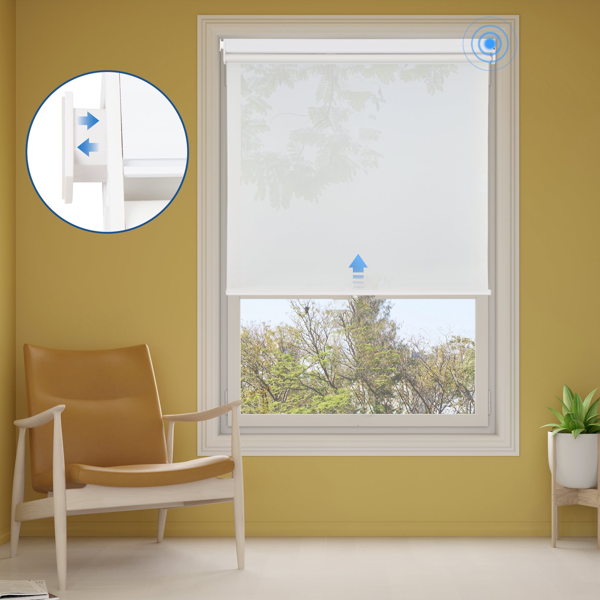 M330 Elektrisch| Bohrenfrei | Lichtdurchlässige | Akku | Rollo | Nach Maß