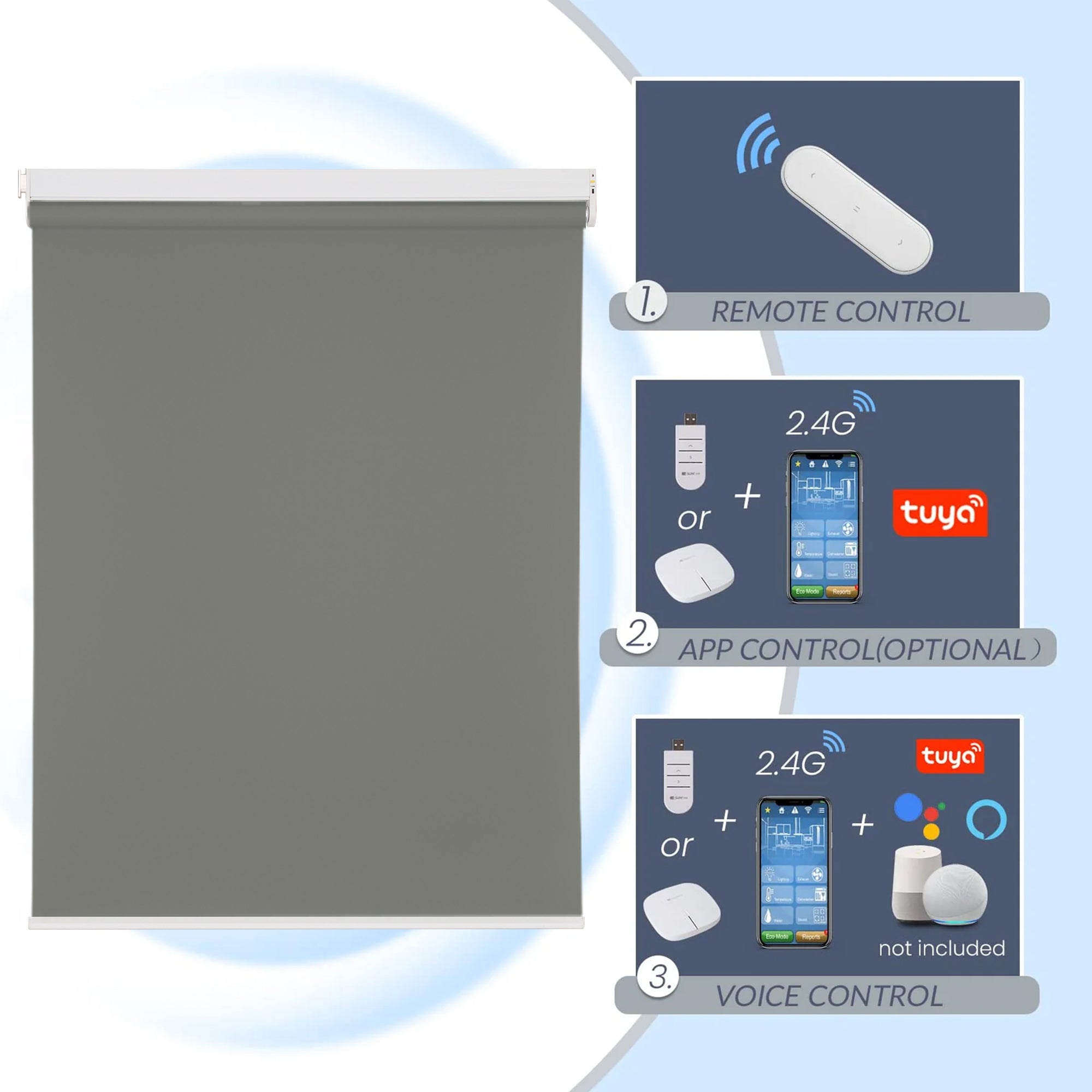 M330 Elektrisch| Bohrenfrei | Lichtdurchlässige | Akku | Rollo | Nach Maß