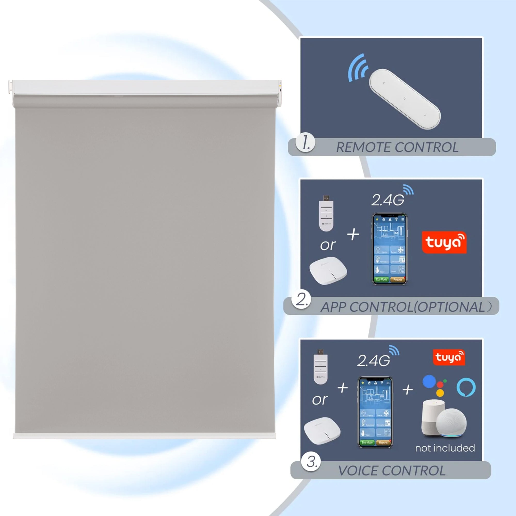 M330 Elektrisch| Bohrenfrei | Lichtdurchlässige | Akku | Rollo | Nach Maß