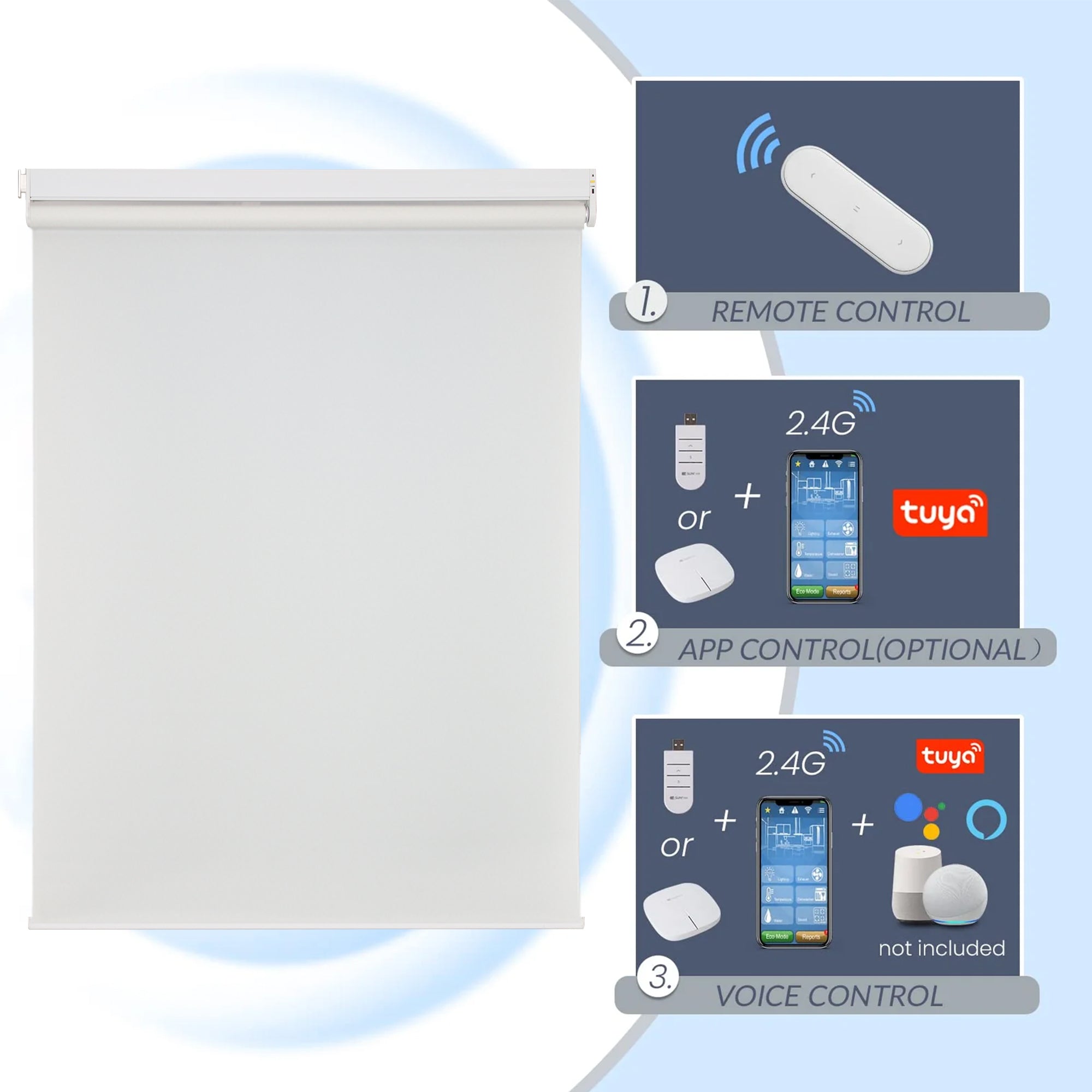 M330 Elektrisch| Bohrenfrei | Lichtdurchlässige | Akku | Rollo | Nach Maß