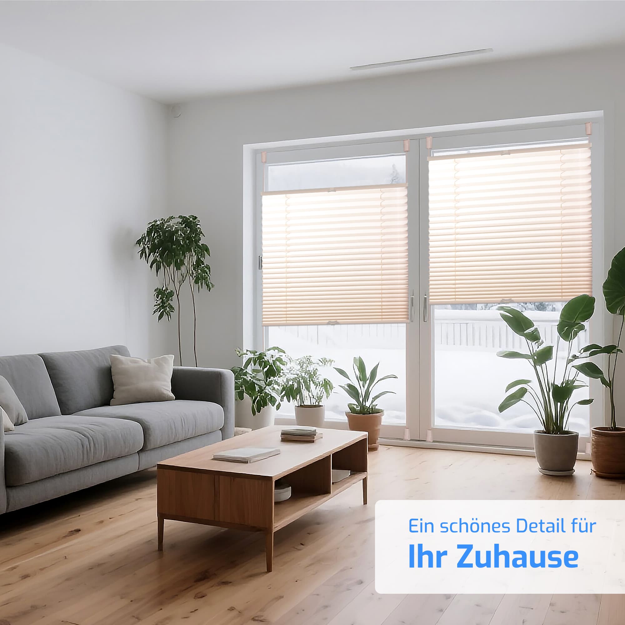 Ohne Bohren | Klemmfix | Komplett farbgleich | Lichtdurchlässig | Plissee | Nach Maß