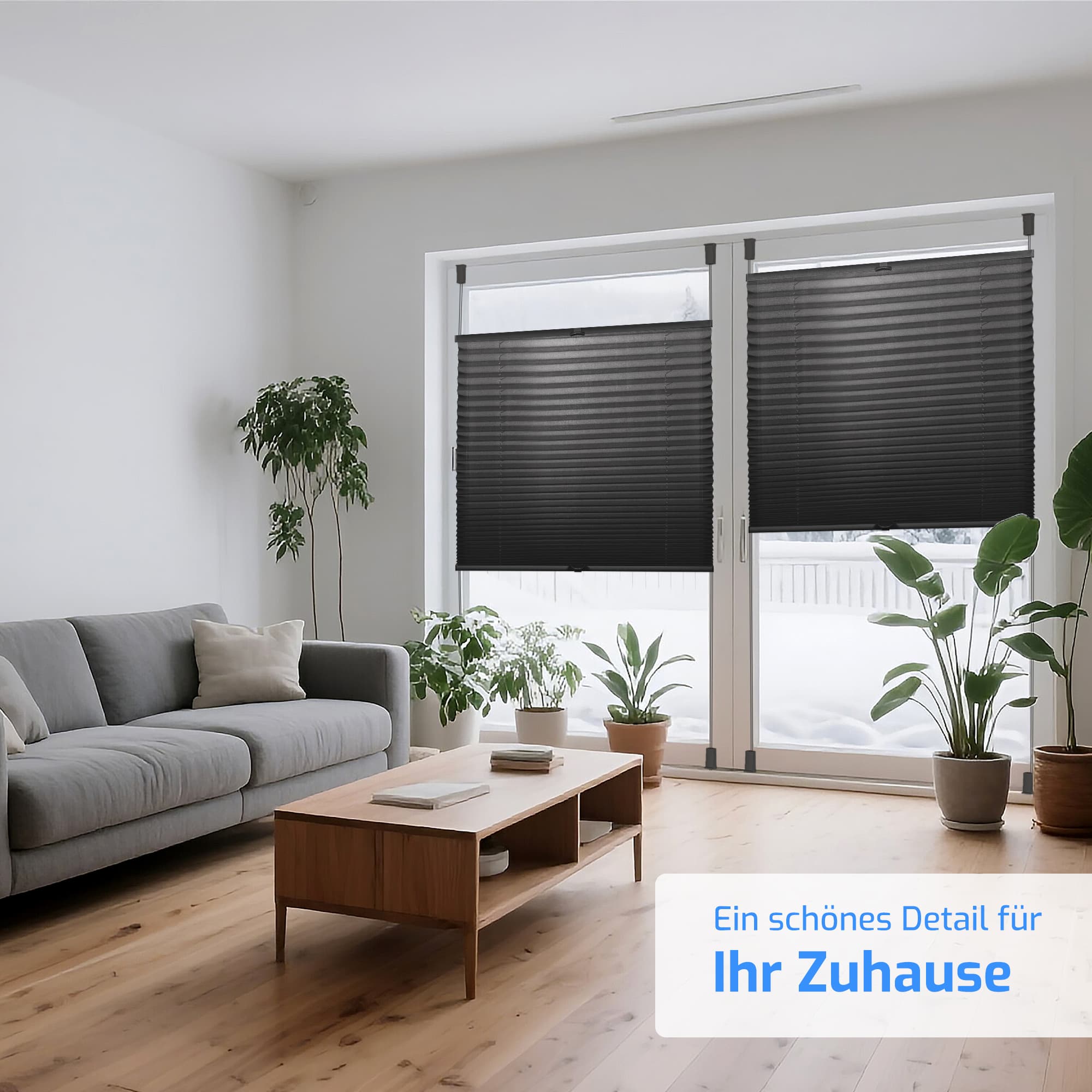 Ohne Bohren | Klemmfix | Komplett farbgleich | Lichtdurchlässig | Plissee | Nach Maß