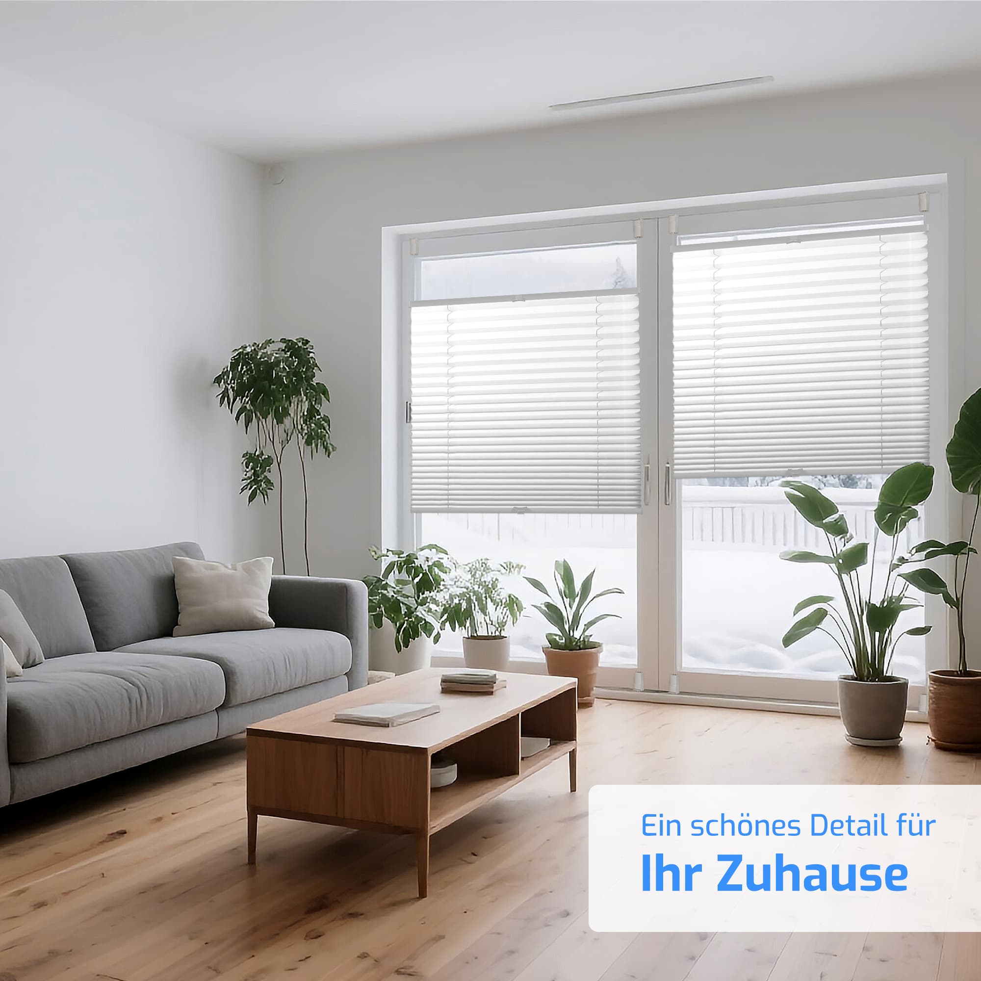 Ohne Bohren | Klemmfix | Komplett farbgleich | Lichtdurchlässig | Plissee | Nach Maß