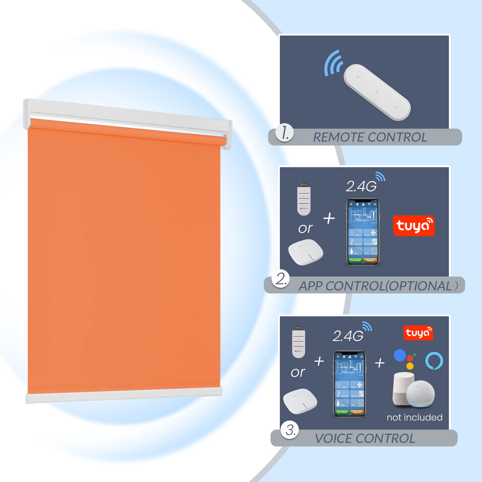 M100 Elektrisch | Lichtdurchlässige | Batterie | Rollo | Nach Maß