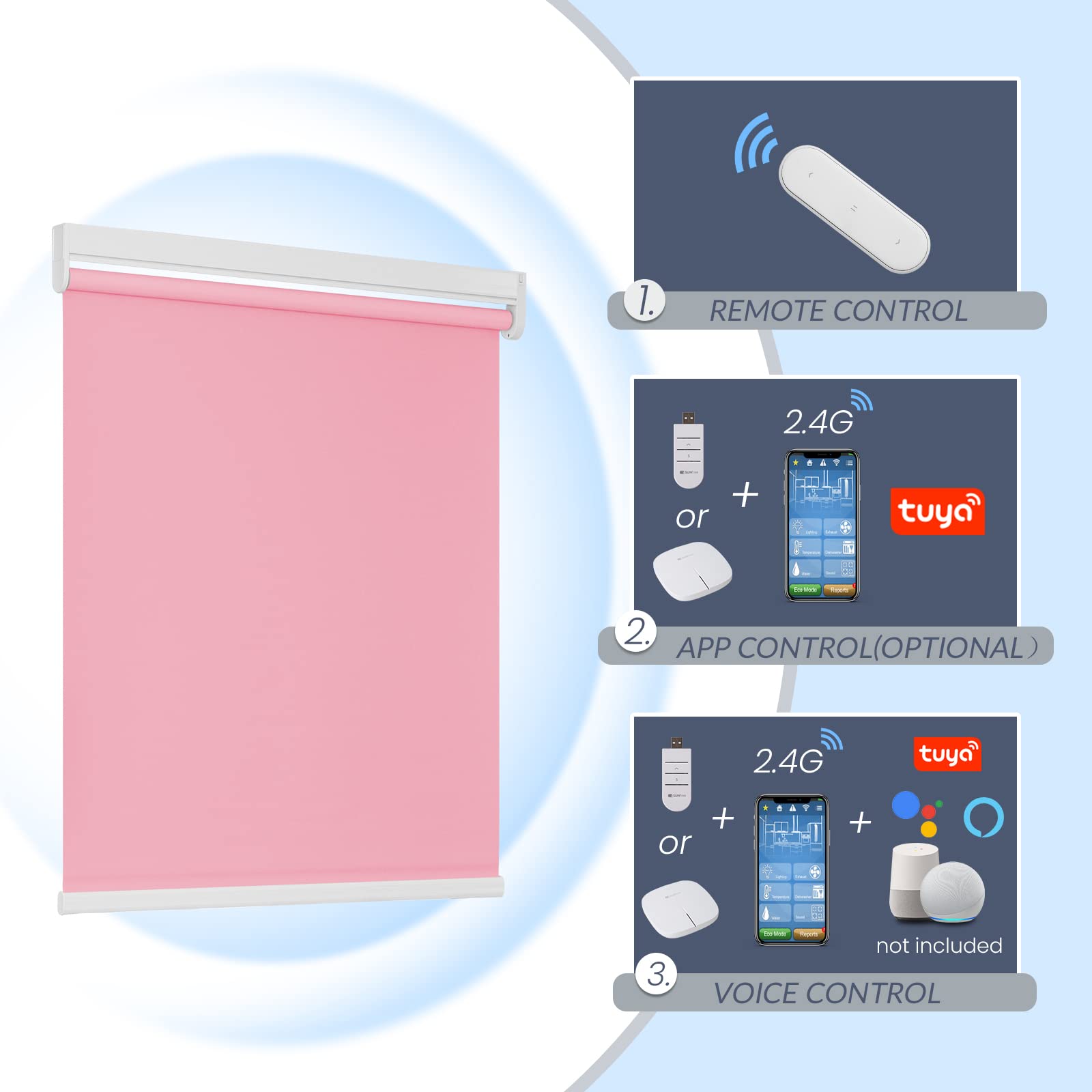 M100 Elektrisch | Lichtdurchlässige | Batterie | Rollo | Nach Maß