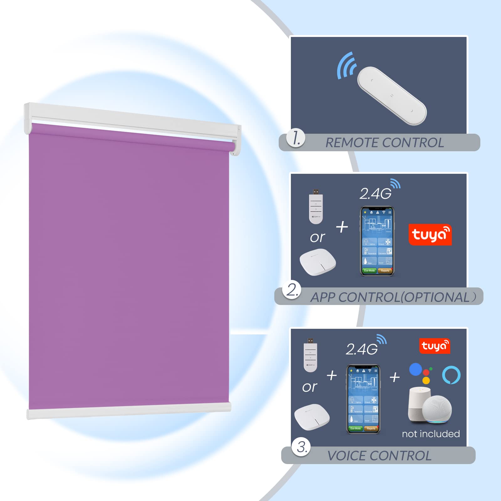 M100 Elektrisch | Lichtdurchlässige | Batterie | Rollo | Nach Maß