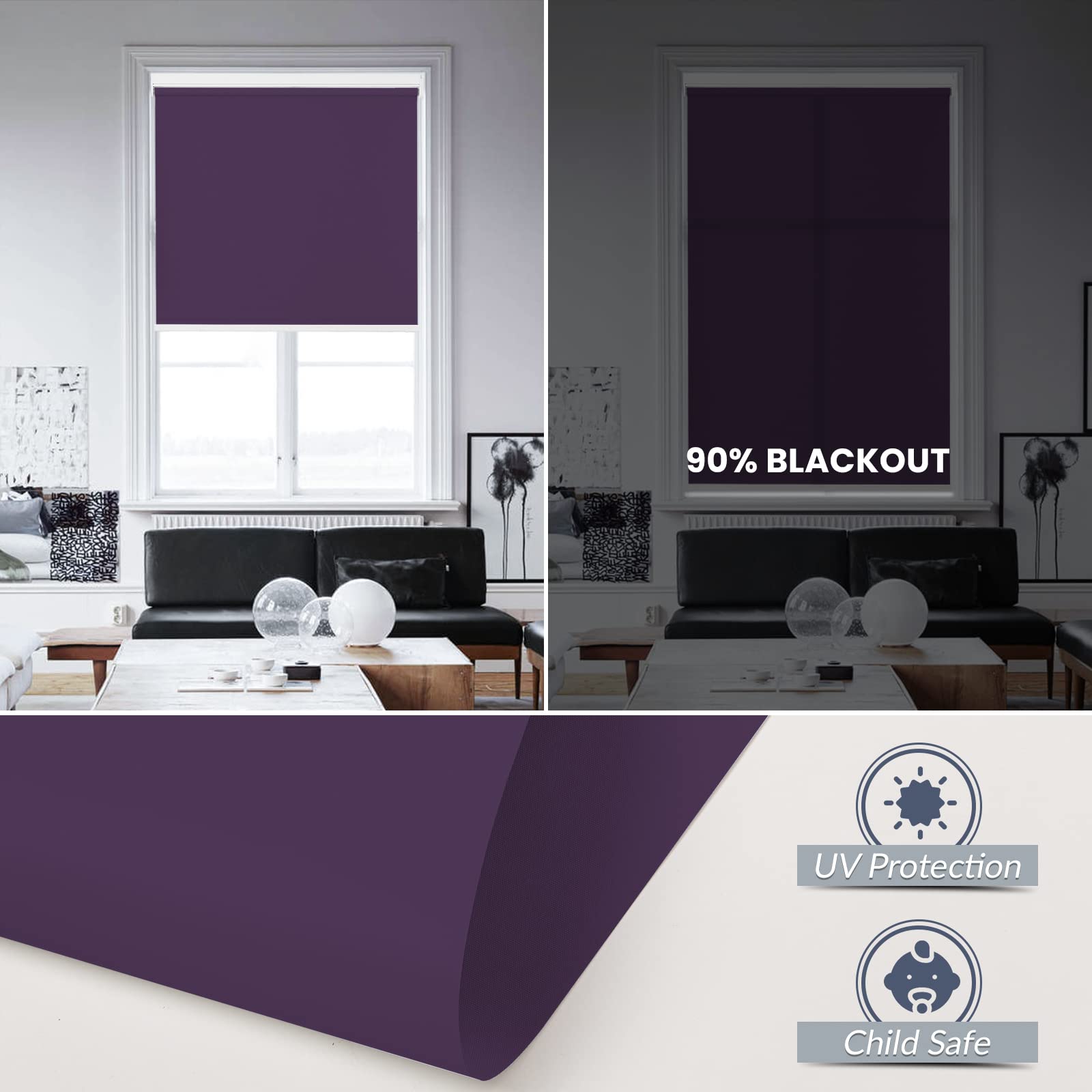 M130 Elektrisch | Lichtdurchlässige | Akku | Rollo | Nach Maß