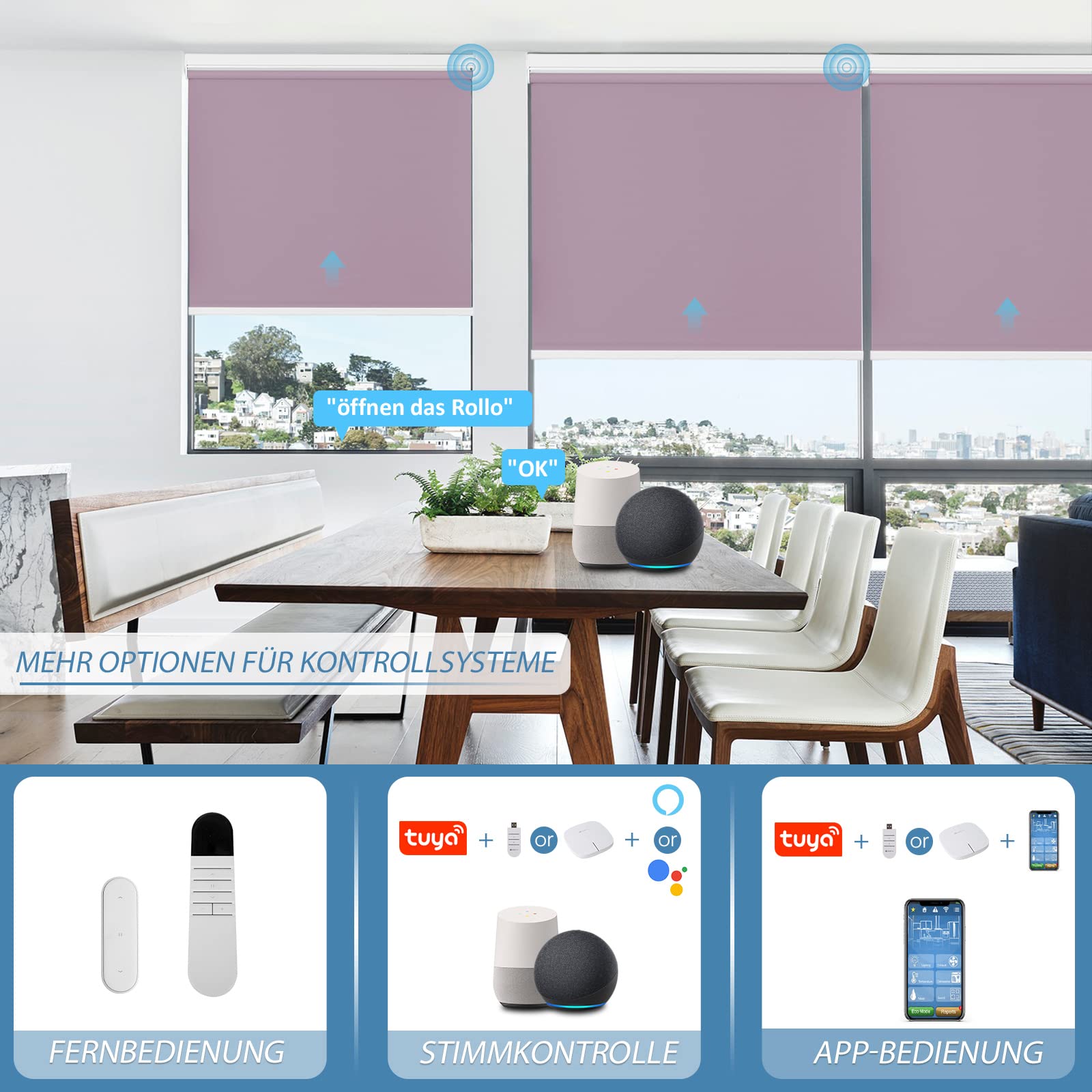 M130 Elektrisch | Verdunkelung | Akku | Rollo | Nach Maß