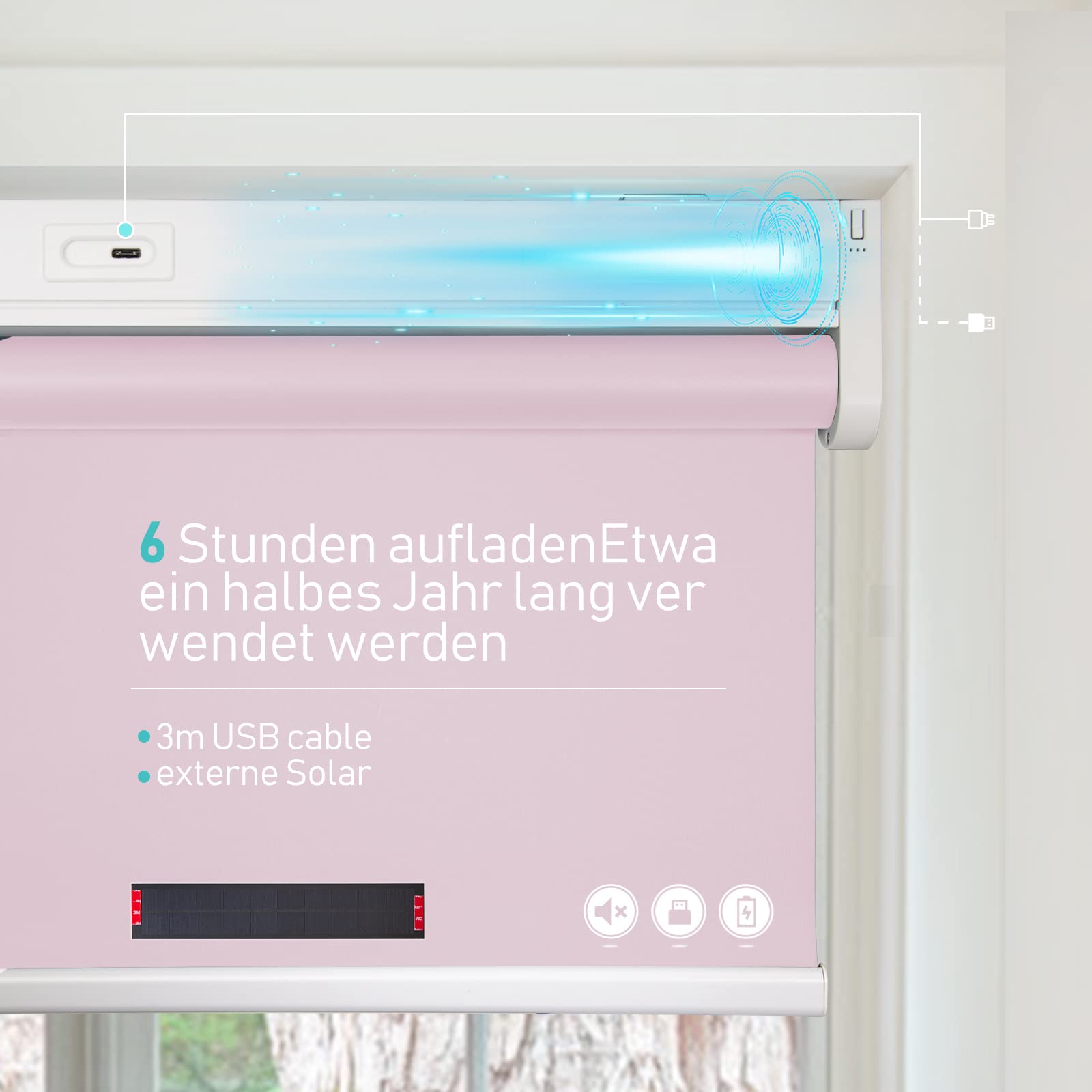 M130 Elektrisch | Verdunkelung | Akku | Rollo | Nach Maß