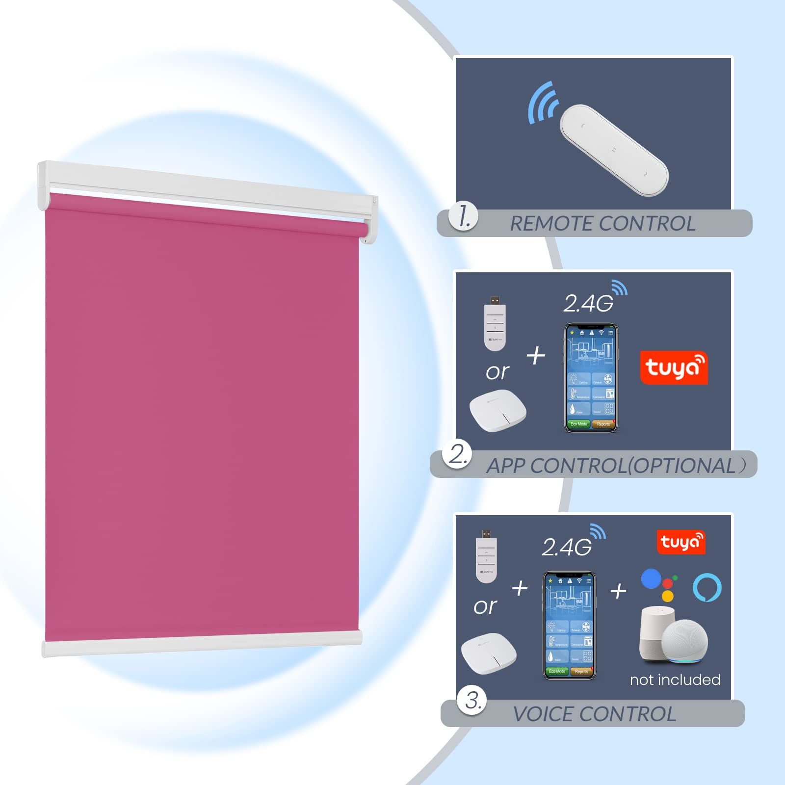 M100 Elektrisch | Lichtdurchlässige | Batterie | Rollo | Nach Maß