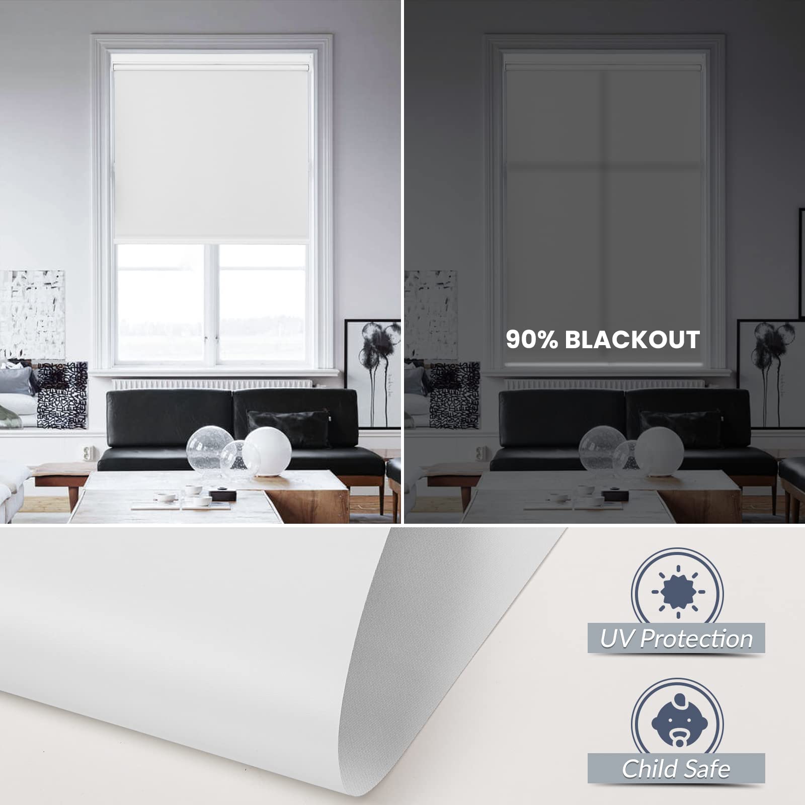 M100 Elektrisch | Lichtdurchlässige | Batterie | Rollo | Nach Maß