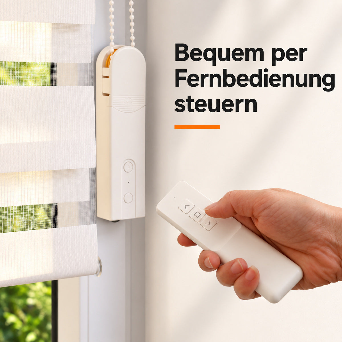 Grandekor Kettenmotor-Nachrüstset für Rollos – USB-C-Akku & RF-Steuerung
