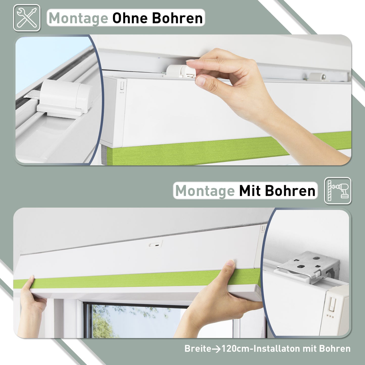 K100 Elektrobetriebene | Lichtdurchlässige | Trockenbatterie | Wabenplissees | Anpassbar