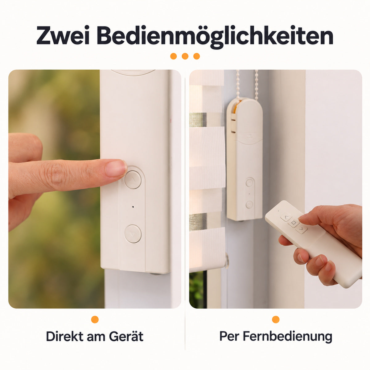 Grandekor Kettenmotor-Nachrüstset für Rollos – USB-C-Akku & RF-Steuerung