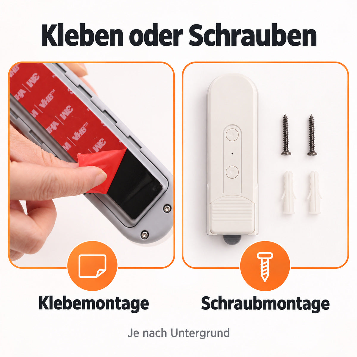 Grandekor Kettenmotor-Nachrüstset für Rollos – USB-C-Akku & RF-Steuerung