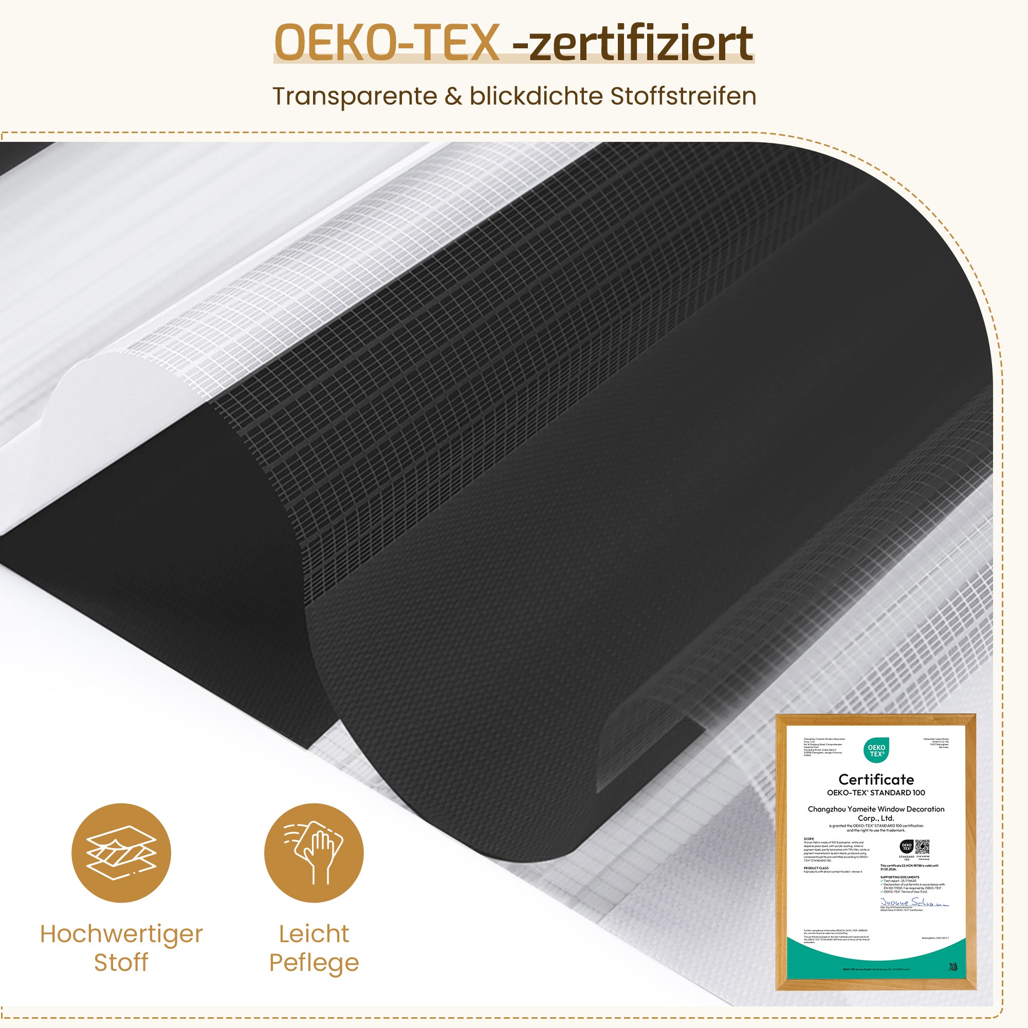 Doppelrollo Klemmfix ohne Bohren – Schwarz/Weiß