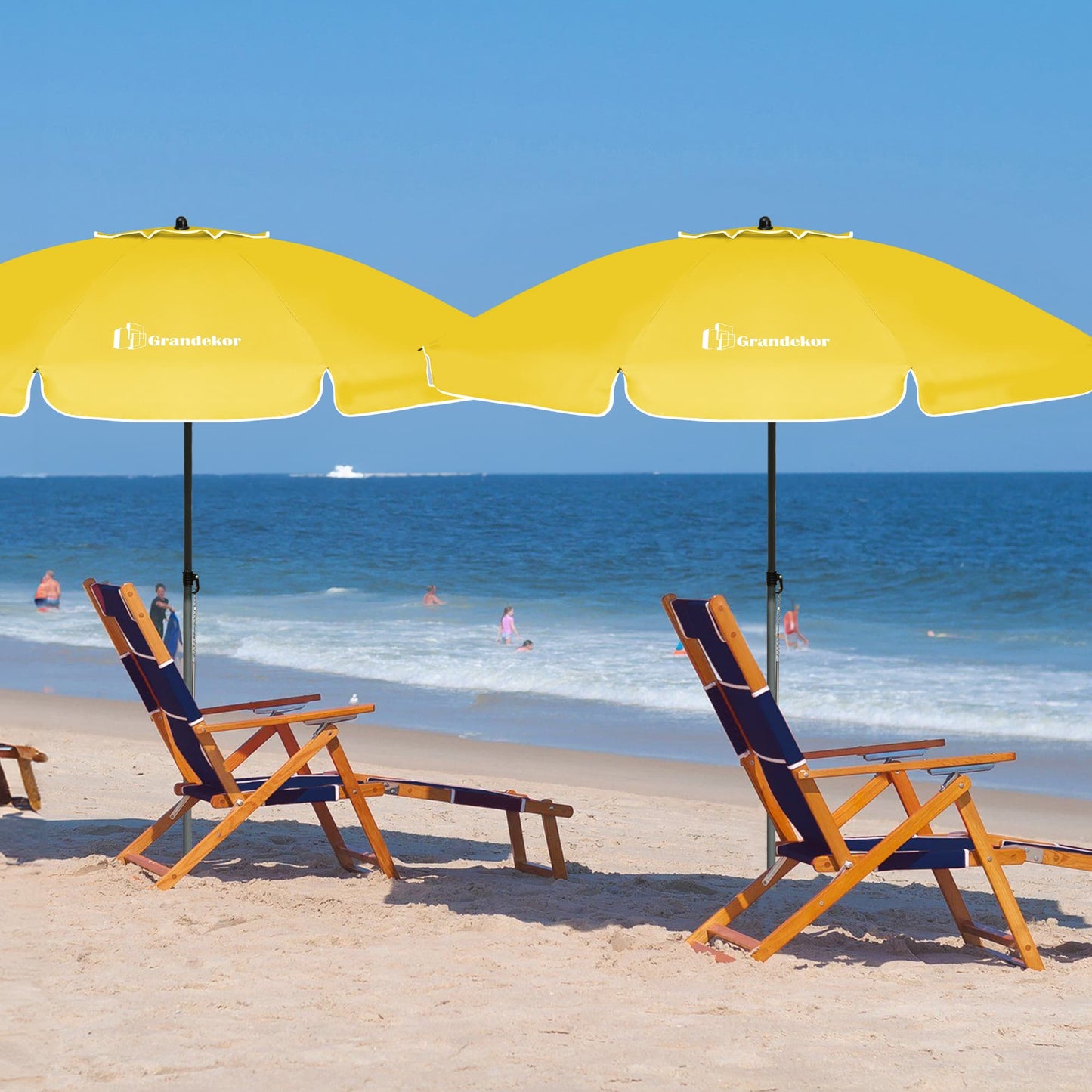 Sonnenschirm für den Strand 200cm mit UV-Schutz verstellbarer Neigungswinkel