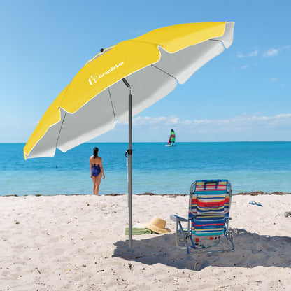Sonnenschirm für den Strand 200cm mit UV-Schutz verstellbarer Neigungswinkel