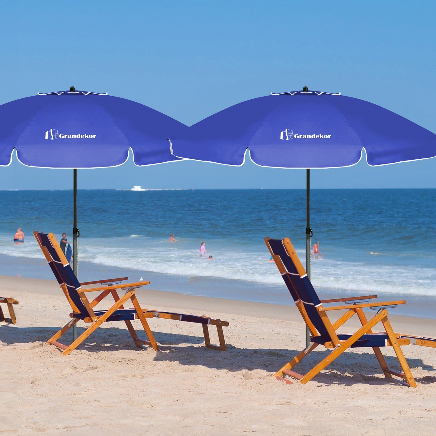 Sonnenschirm für den Strand 200cm mit UV-Schutz verstellbarer Neigungswinkel