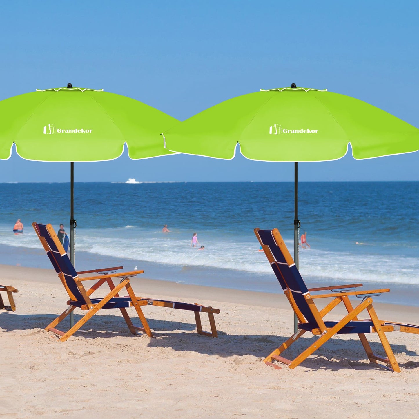 Sonnenschirm für den Strand 200cm mit UV-Schutz verstellbarer Neigungswinkel