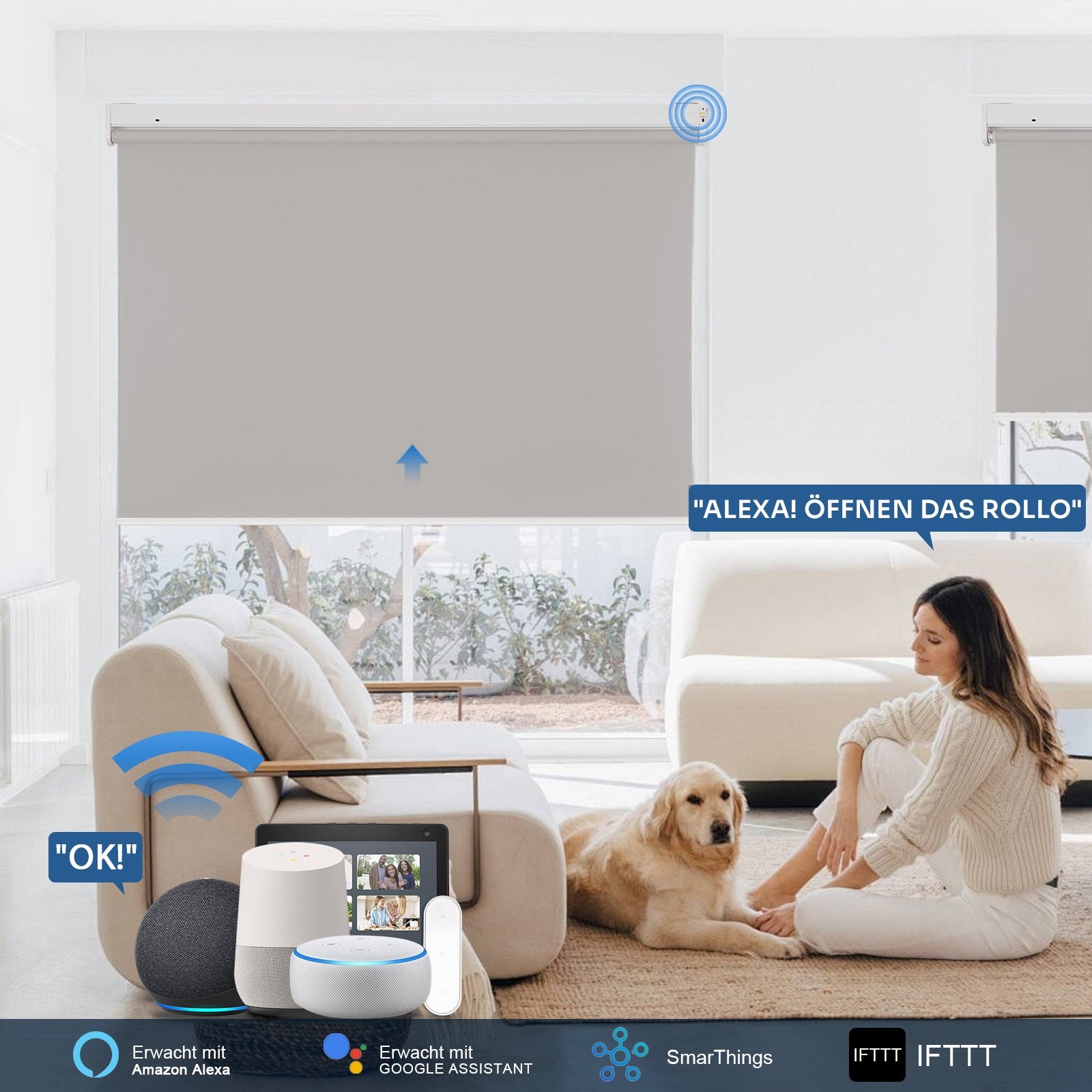 M330 Elektrisch | Bohrenfrei | Verdunkelung | Akku | Rollo | Nach Maß