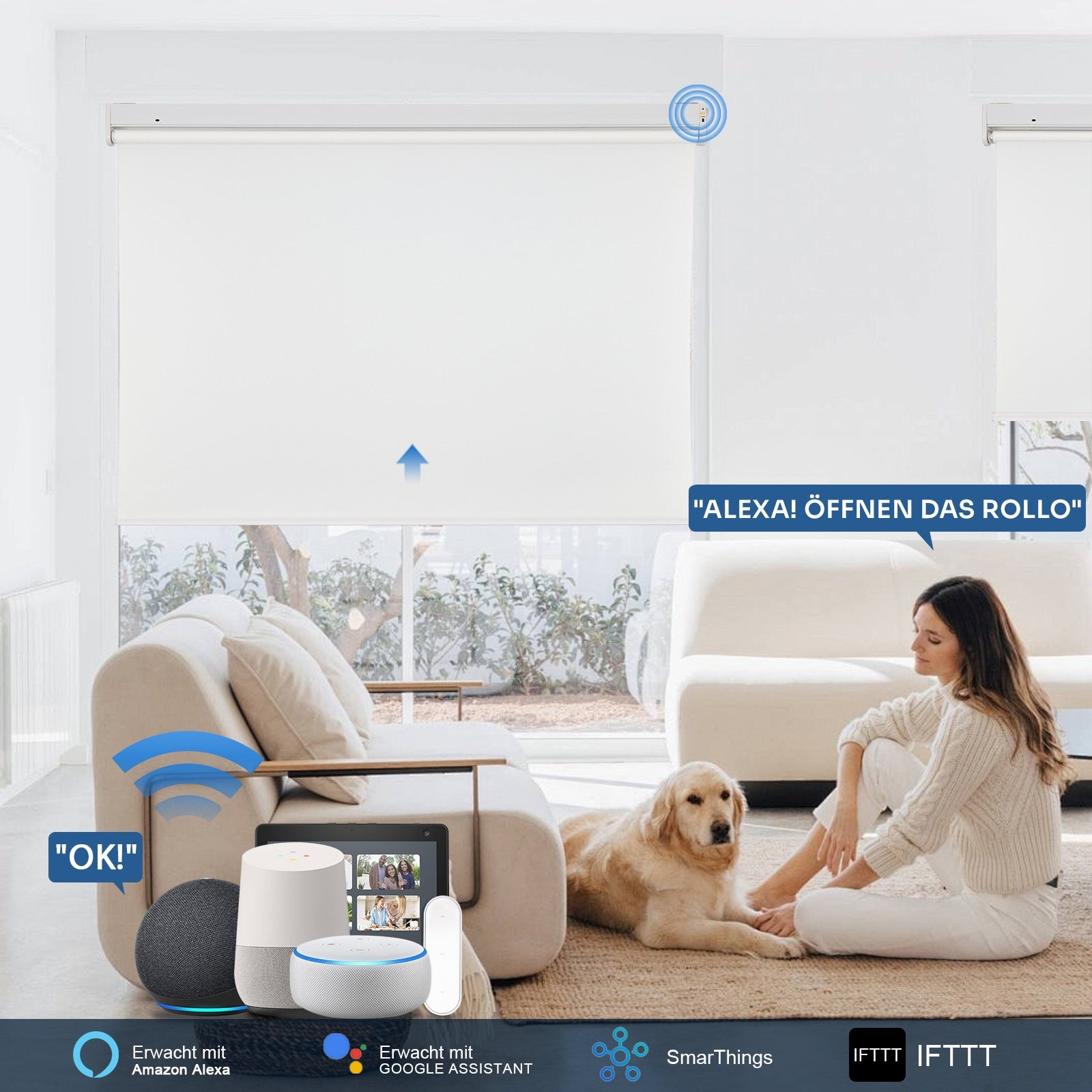 M330 Elektrisch | Bohrenfrei | Verdunkelung | Akku | Rollo | Nach Maß