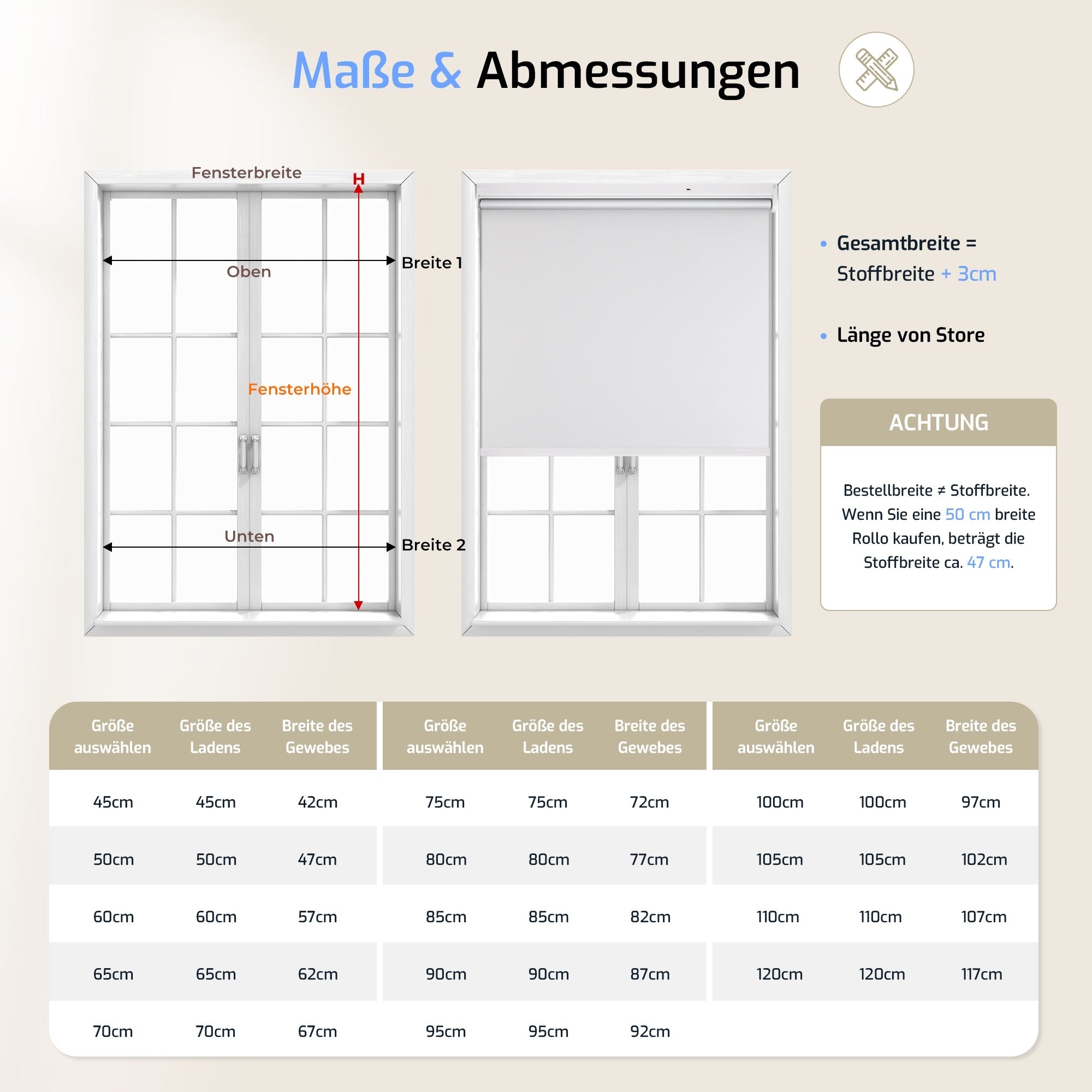 M130 Elektrisch | Verdunkelung | Klemmfix | Akku | Rollo | Standardgröße