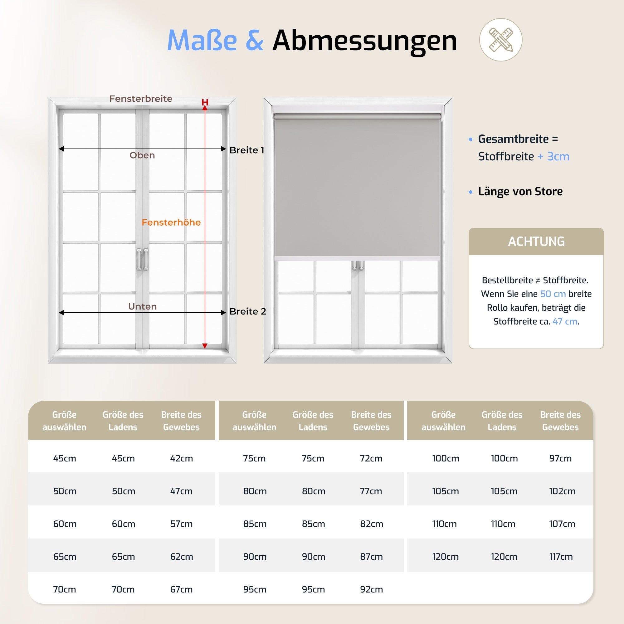M100 Elektrisch | Verdunkelung | Batterie | Rollo | Grau | Standardgröße
