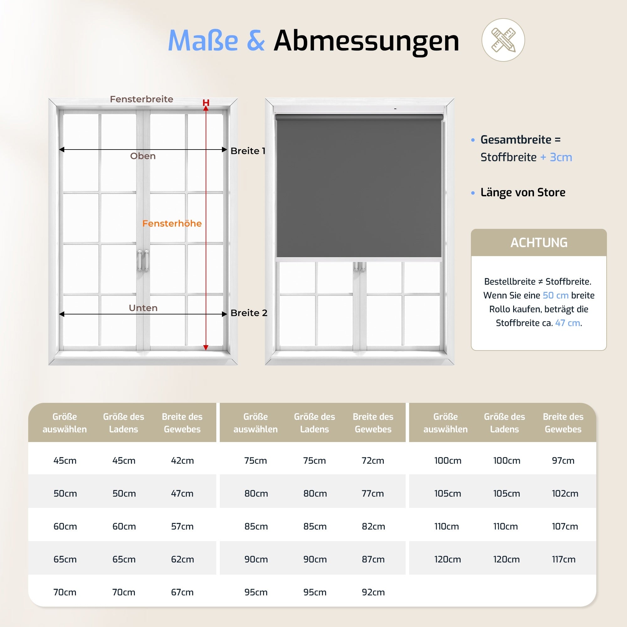M130 Elektrisch | Verdunkelung | Klemmfix | Akku | Rollo | Standardgröße