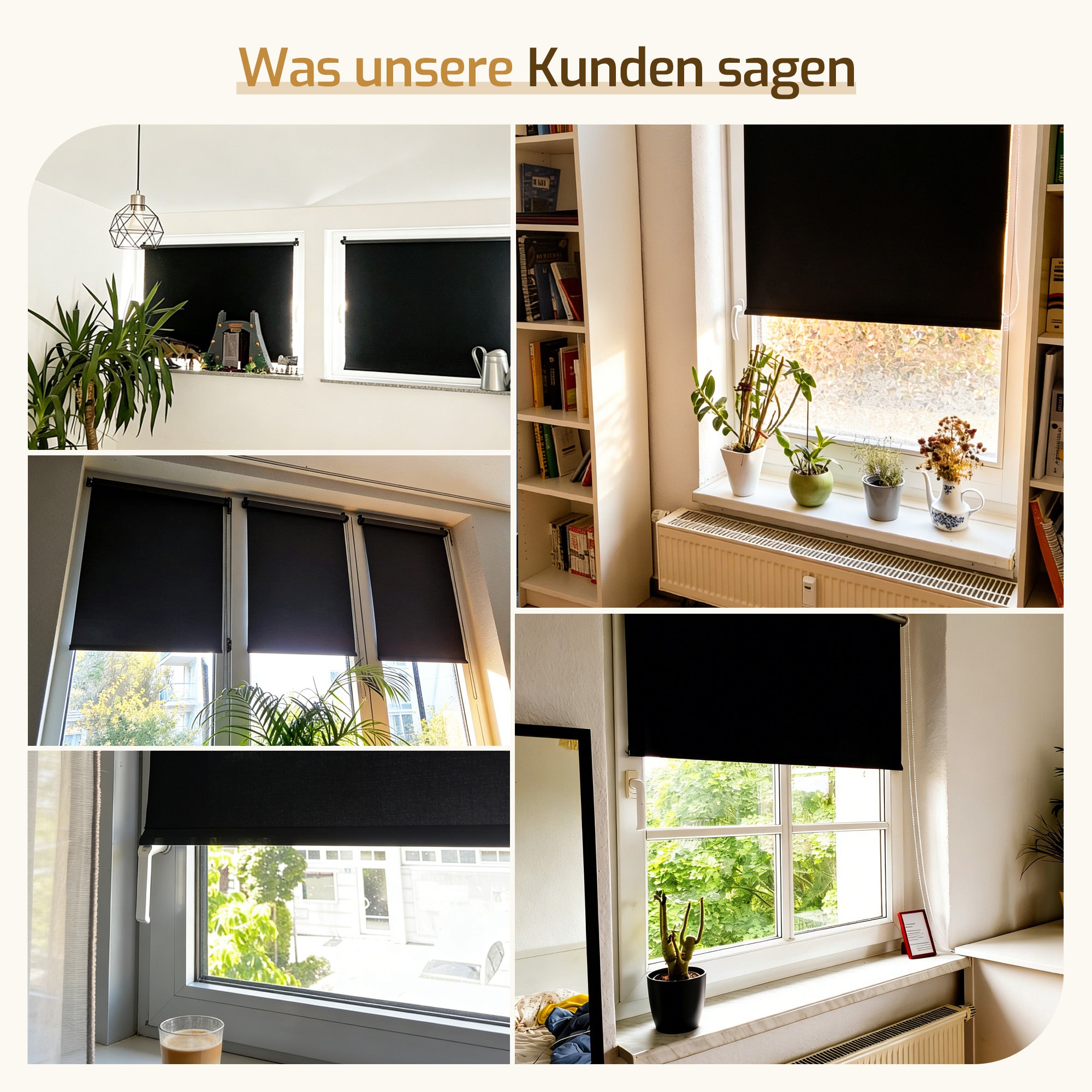 Verdunkelungsrollo Klemmfix Thermorollo ohne Bohren Hellgrau