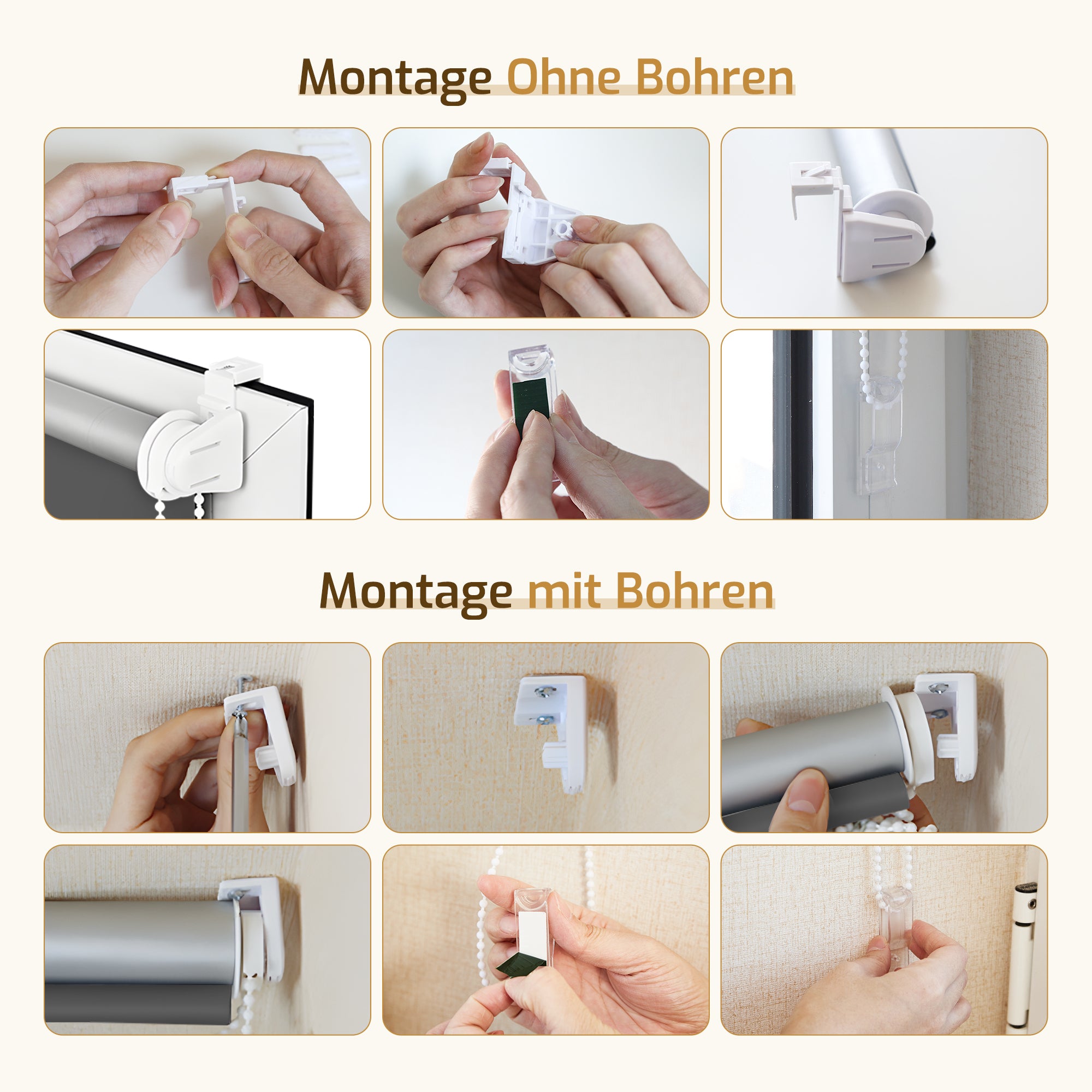Verdunkelungsrollo Klemmfix Thermorollo ohne Bohren Dunkelgrau