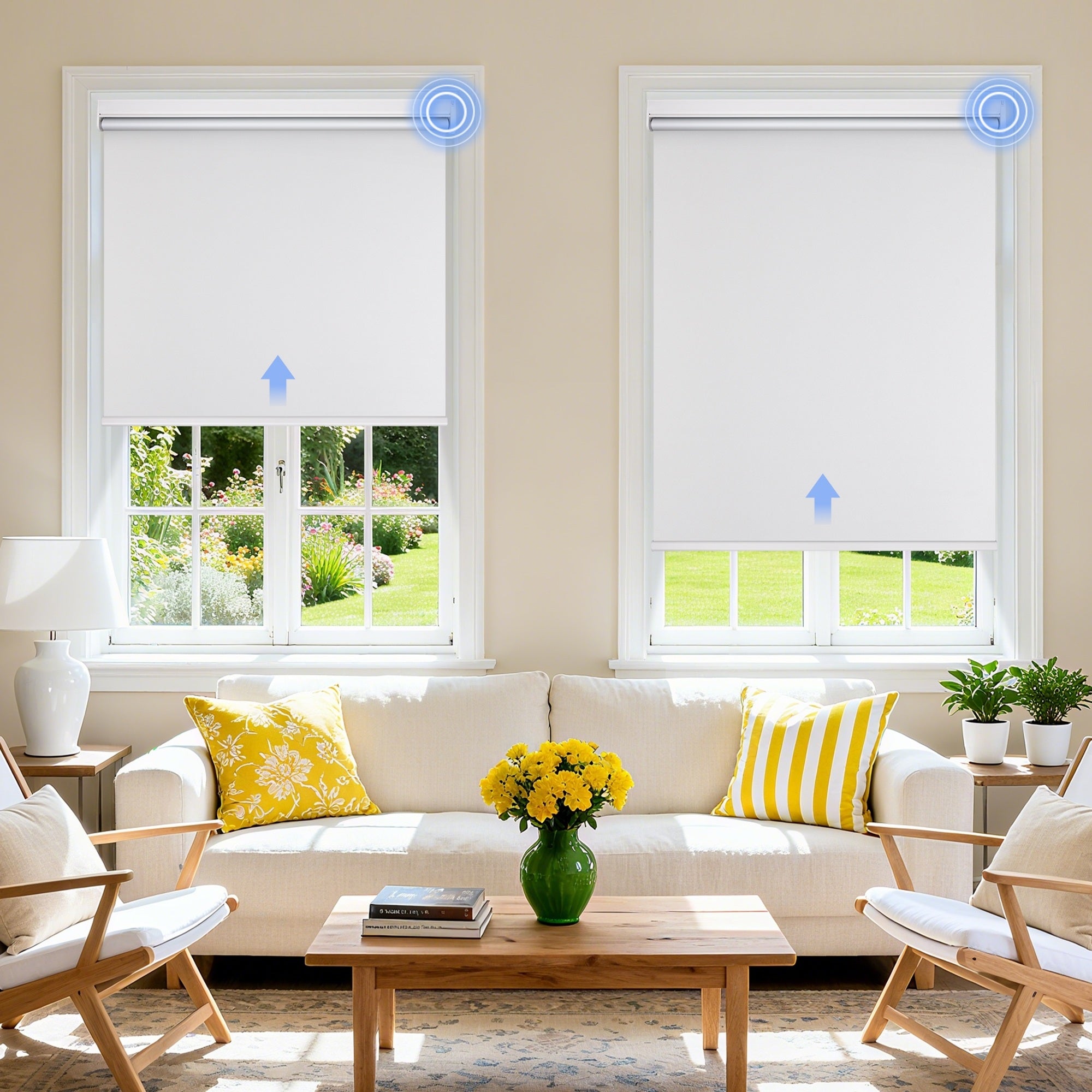 M100 Elektrisch | Verdunkelung | Batterie | Rollo | Weiß | Standardgröße