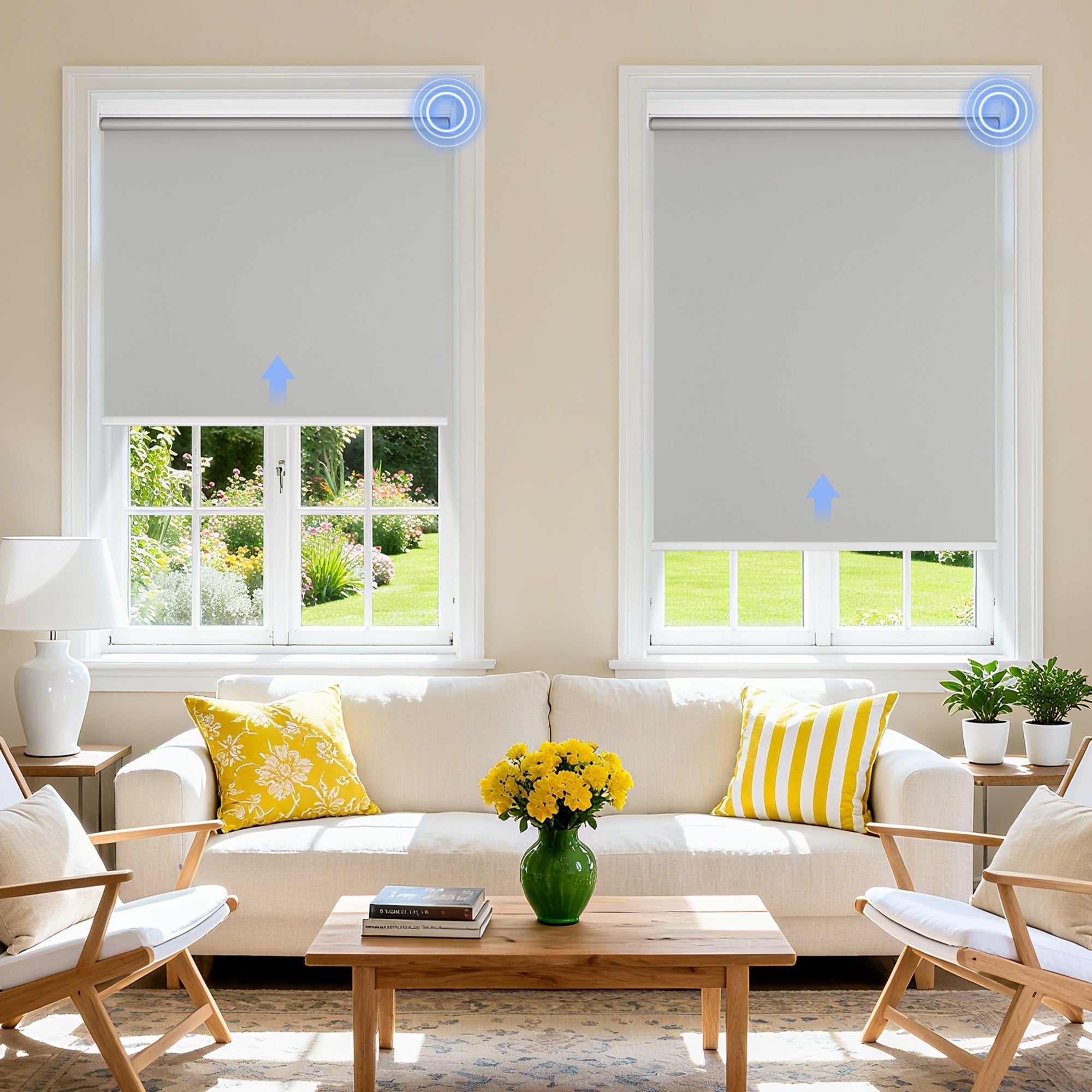 M100 Elektrisch | Verdunkelung | Batterie | Rollo | Grau | Standardgröße