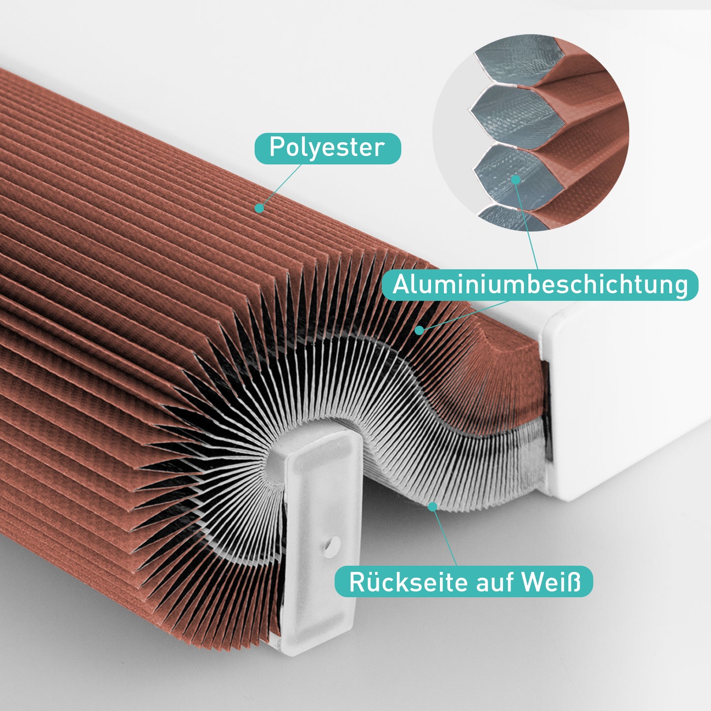 K130 Elektrobetriebene | Verdunkelung | Wiederaufladbar | Wabenplissees | Anpassbar