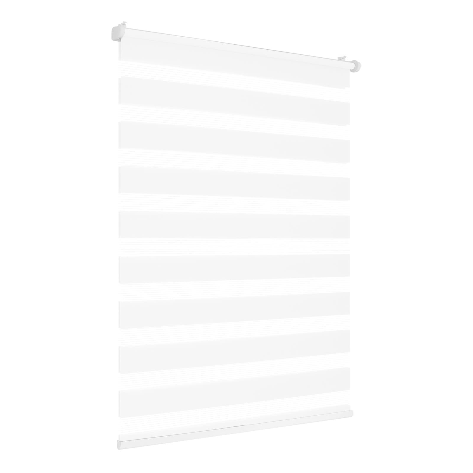 Doppelrollo Schnurlos Klemmfix ohne Bohren Duo Drücken Und Ziehen Weiß