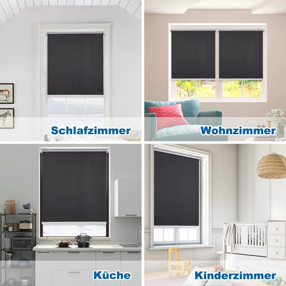 Klemmfix Schnurlos Federmechanismus Verdunkelungsrollo Thermorollo ohne Bohren