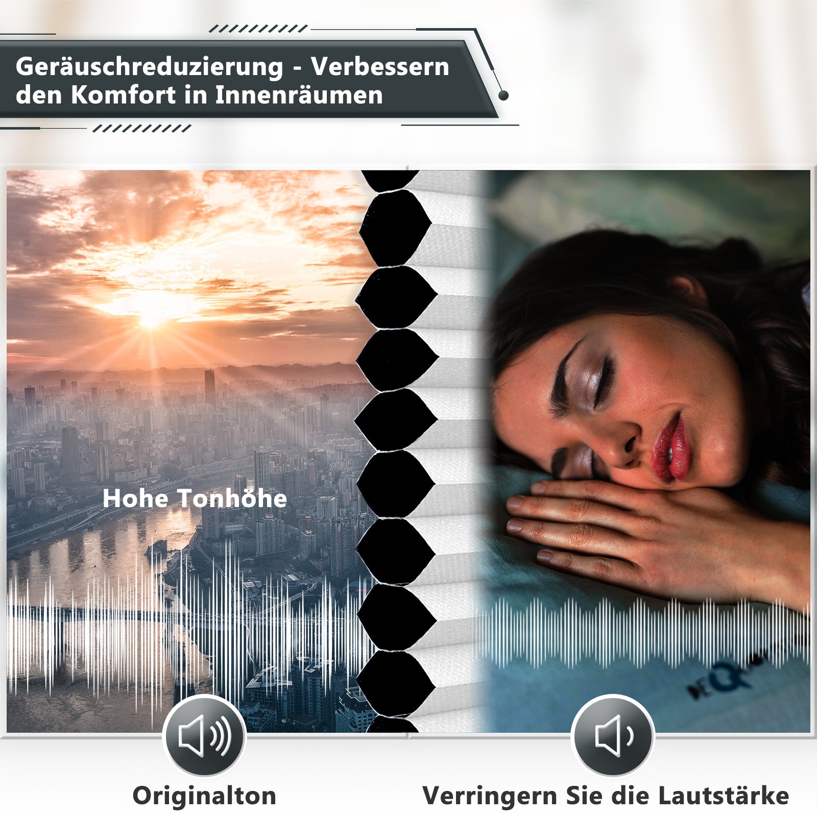 Wabenplissee Klemmfix Verdunkelung Thermo Zweifarbig Weiß-Weiß