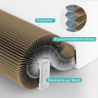 K130 Elektrobetriebene | Verdunkelung | Wiederaufladbar | Wabenplissees | Anpassbar