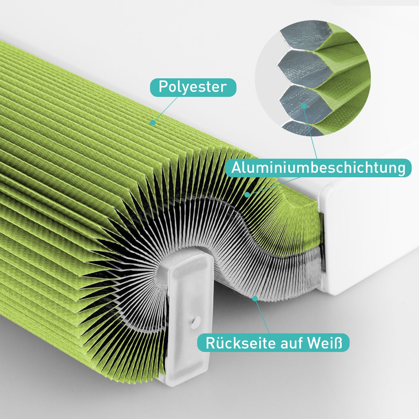 K130 Elektrobetriebene | Verdunkelung | Wiederaufladbar | Wabenplissees | Anpassbar