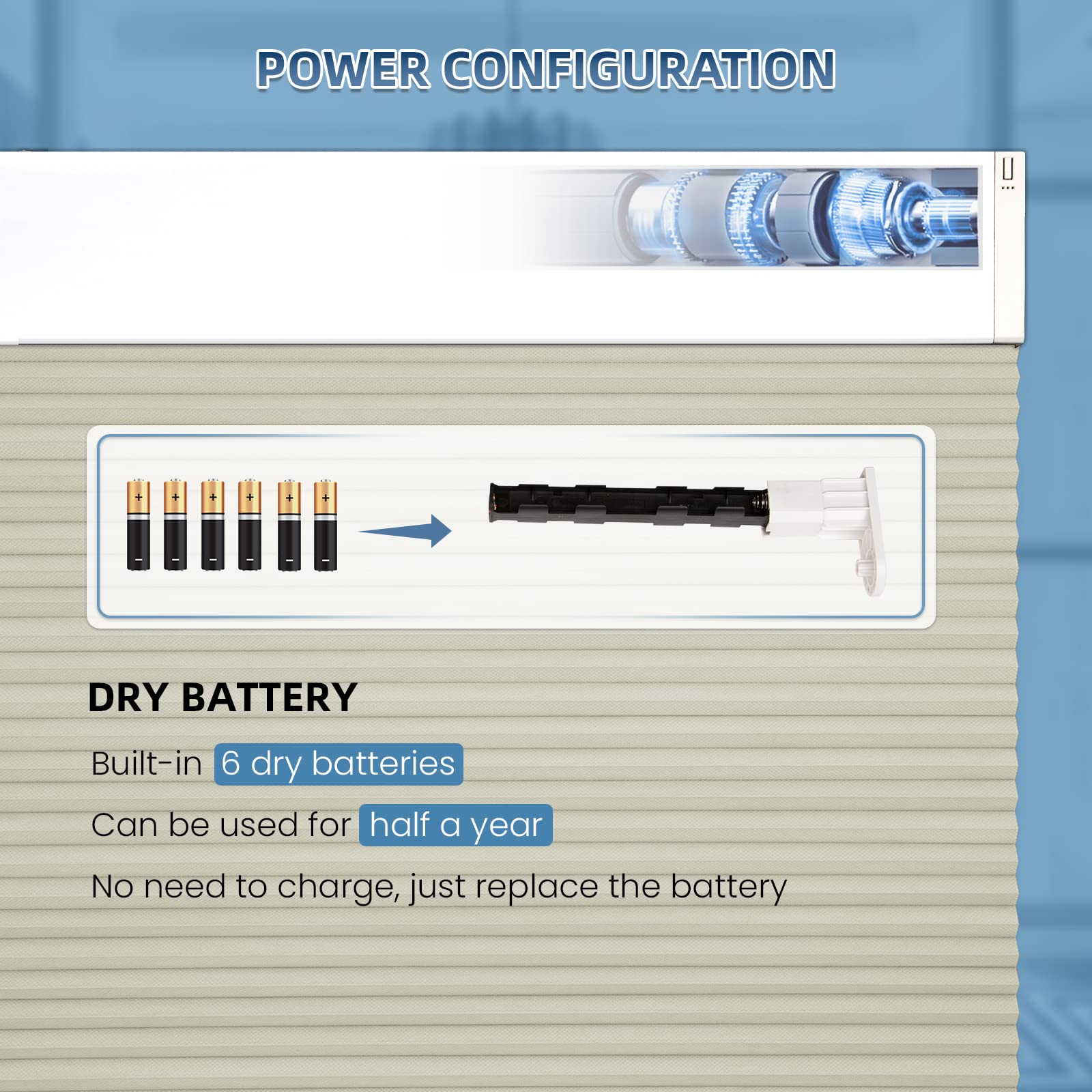 K100 Elektrisch | Lichtdurchlässige | Batterie | Wabenplissees | Nach Maß