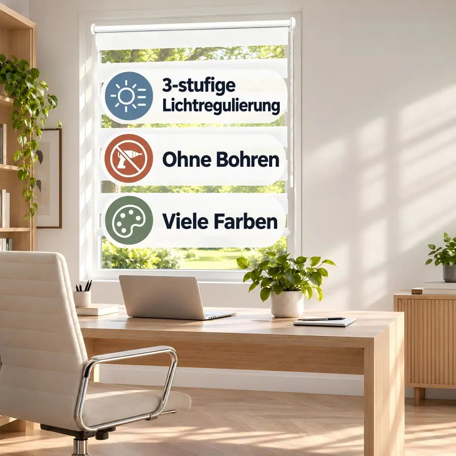 Doppelrollo Klemmfix ohne Bohren
